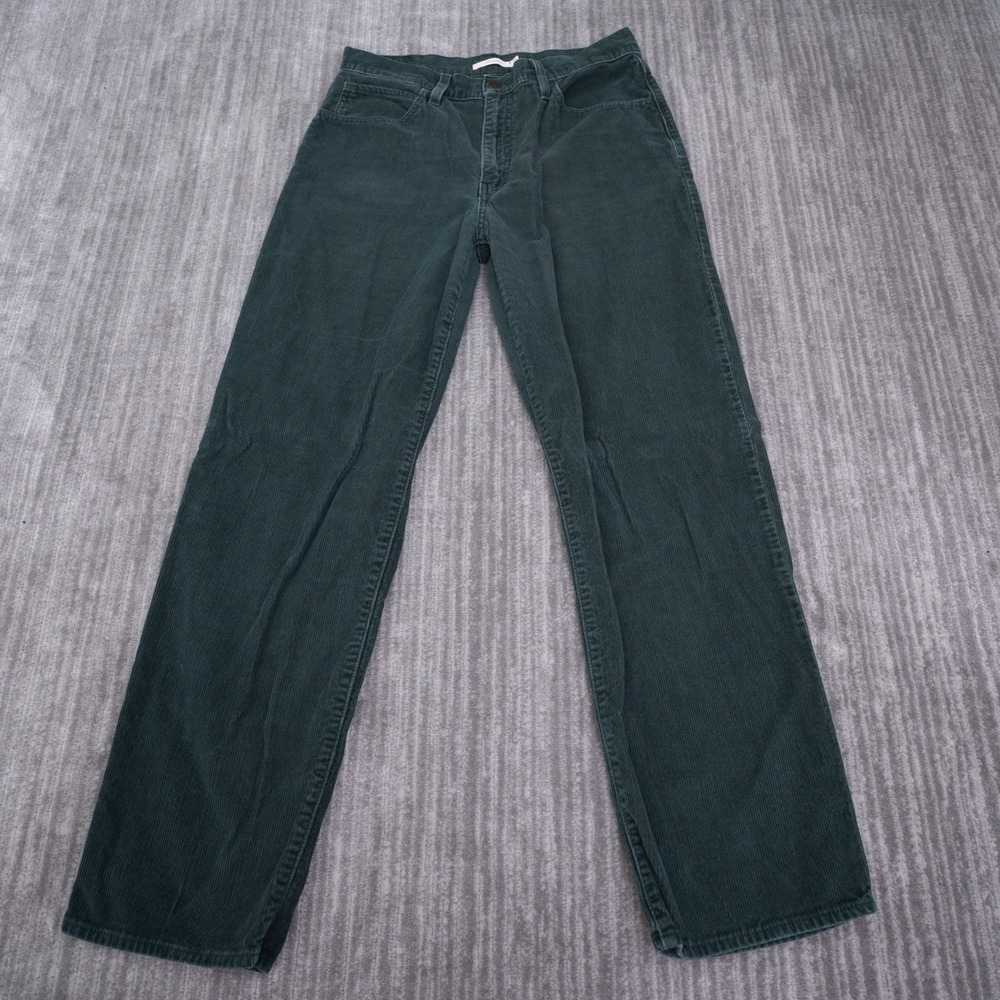 Levis 94 Baggy Corduroy Pants Dark Green 30x31 Fit 30.25 Relaxed Fit